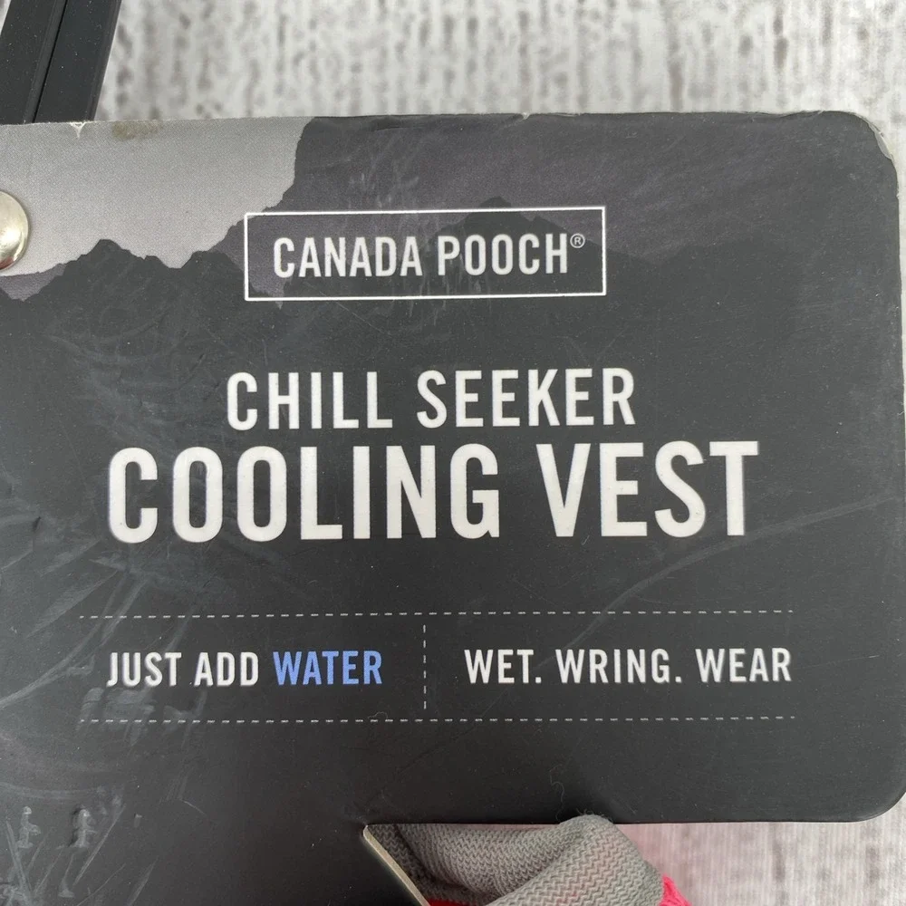 Canada Pooch Chill Seeker Cooling Vest 8 Pink Gray Mesh Harness Summer Jacket